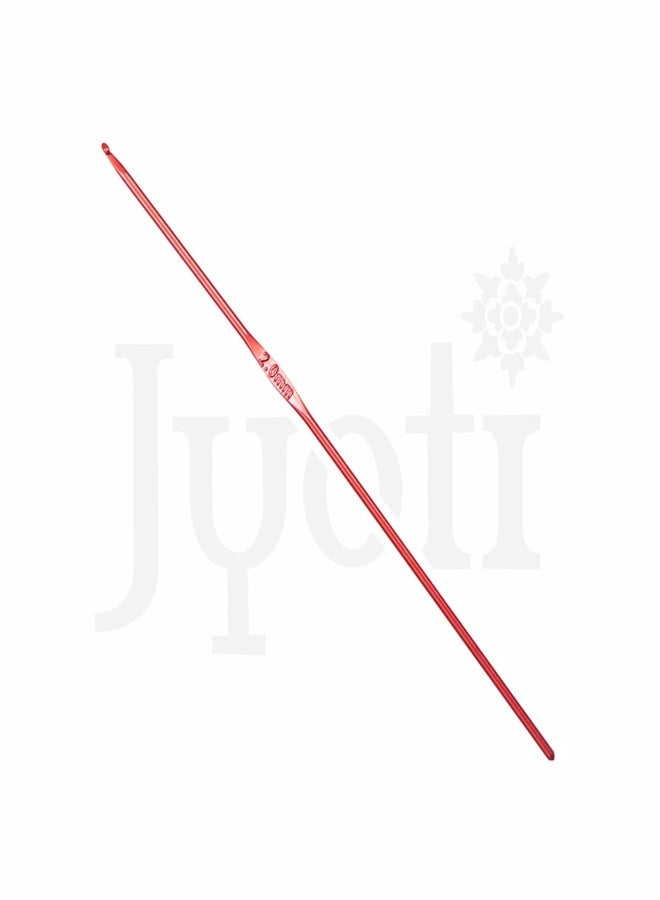 Jyoti Crochet Hook Aluminium for Wool Work, Hand Knitted Sewing DIY Craft Weaving Needle, Ideal for Sweaters, Purses, Scarves, and Booties, # 15790 (Colored, 6"/15cm of Size Assorted) - Image 2